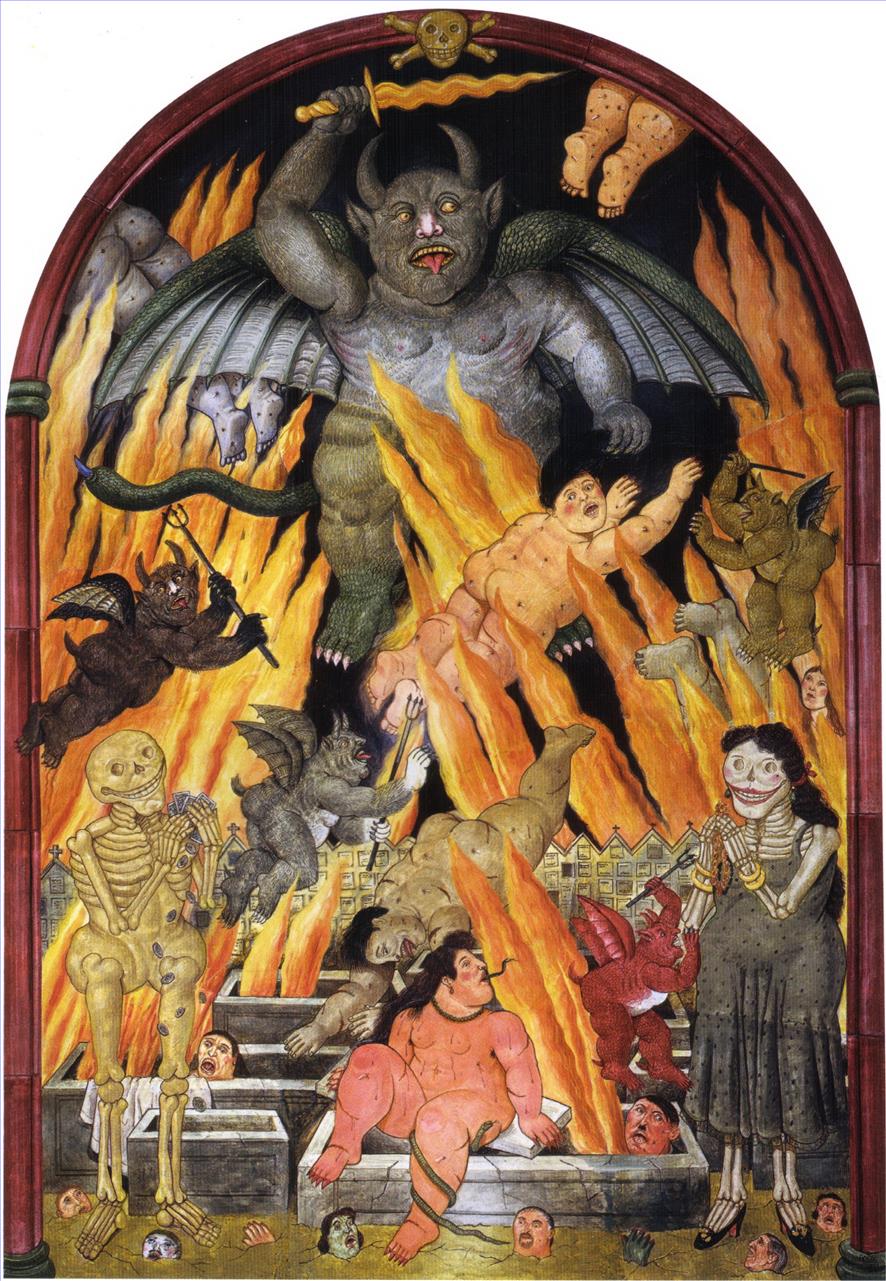 Gates of Hell Fernando Botero Oil Paintings